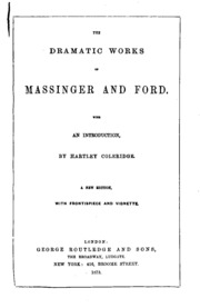 تحميل كتاب The Dramatic Works of Massinger and Ford PDF William Shakespeare