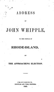 تحميل كتاب Address to the People of Rhode Island on the Approaching Election PDF رايموند وي. بيري