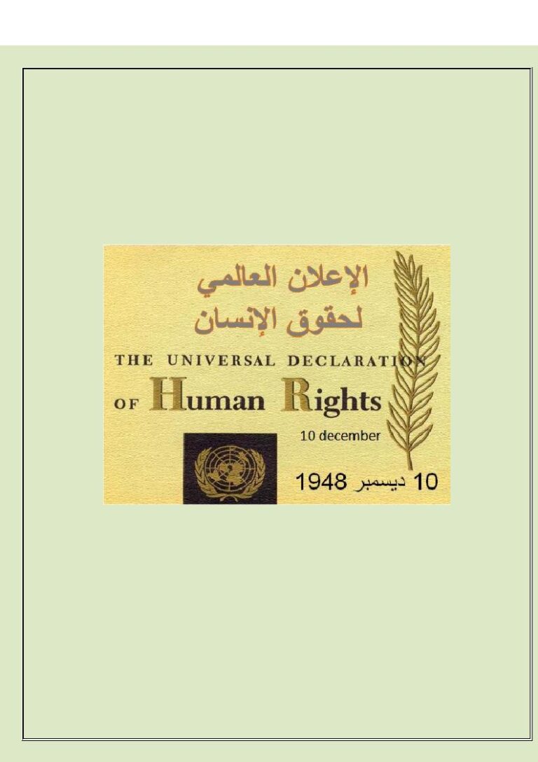 تحميل كتاب الإعلان العالمي لحقوق الإنسان PDF الجمعية العامة للأمم المتحدة غير مختصر