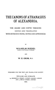 تحميل كتاب The Canons of Athanasius of Alexandria : the Arabic and Coptic versions PDF