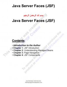 تحميل كتاب Java Server Faces (JSF) PDF أحمد عقل