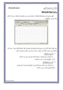 تحميل كتاب الجداول الالكترونية PDF