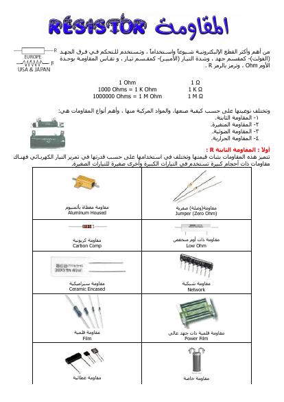 تحميل كتاب المقاومة الكهربائية غير معروف PDF