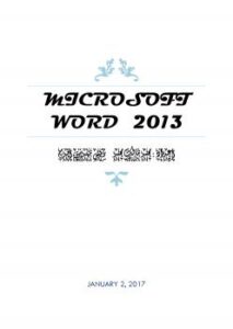 تحميل كتاب MICROSOFT WORD 2013 PDF محمد مالك محمد