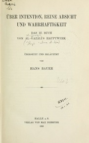 تحميل كتاب Über Intention, reine Absicht und Wahrhaftigkeit, das 37. Buch von al-azls Hauptwerk PDF al-azls
