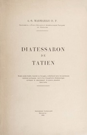 تحميل كتاب Diatessaron De Tatien PDF تاتيان