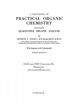 تحميل كتاب الكيمياء العضوية العملية – سلسلة كتب فوغل VOGEL-Practical Organic Chemistry Longmans PDF بيير فوغل