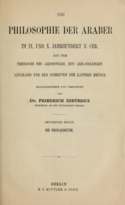 تحميل كتاب Die Propaedeutik der Araber in zehnten Jahrhundert PDF