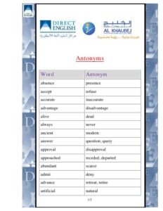 تحميل كتاب Antonyms PDF