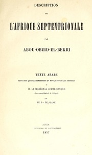 تحميل كتاب المغرب في ذكر بلاد افريقية و المغرب و هو جزء من اجزاء الكتاب المعروف بالمسالك و الممالك PDF أبو عبيد عبد الله ابن عبد العزيز البكري