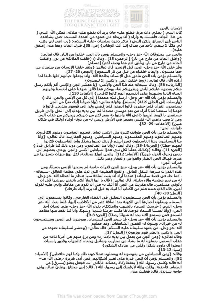 تحميل كتاب الإيمان بالجن مقالة مجهول PDF