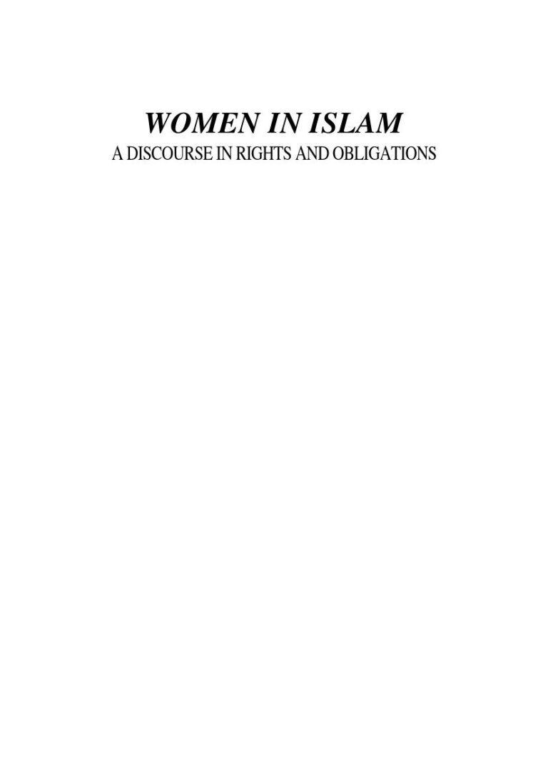 تحميل كتاب WOMEN in ISLAM – A DISCOURSE IN RIGHTS AND OBLIGATIONS ل د. فاطمة عمر نصيف PDF