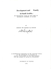 تحميل كتاب Development and family in Saudi Arabia : an exploratory study of the views of university students in Riyadh PDF