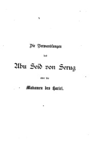 تحميل كتاب Die verwandlungen des Abu Seid von Serug, PDF
