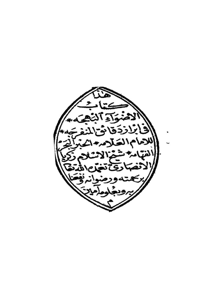 تحميل كتاب الأضواء البهجة في إبراز دقائق المنفرجة (ط الإسكندرية 1288هـ) ل زكريا بن محمد الأنصاري PDF