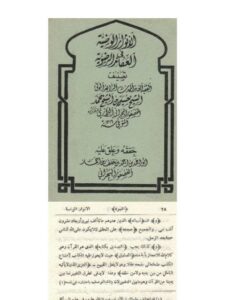تحميل كتاب الأنوار الواضية في العقائد الرضوية PDF حسين بن الشيخ محمد