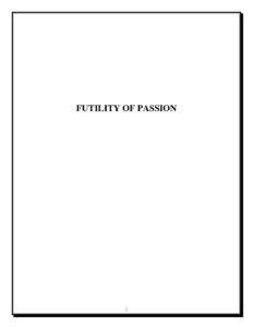 تحميل كتاب (FUTILITY OF PASSION) عبث العاطفة (انجليزي) ل فهد بن محمد الهاجري PDF