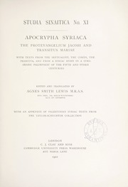 تحميل كتاب Apocrypha Syriaca: The Protevangelium Jacobi and Transitus Mariae No. XI] PDF أحمد بن عبد الله