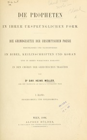 تحميل كتاب Die Propheten in ihrer ursprünglichen Form, die Grundgesetze der ursemitischen Poesie, erschlossen und nachgewiesen in Bibel, Keilinschriften und Koran und in ihren Wirkungen erkannt in den Chören der grieschen Tragödie PDF