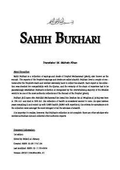 تحميل كتاب Sahih al Bukhari PDF Muhammad ibn Ismaeel al Bukhari
