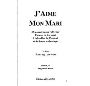 تحميل كتاب mon mari – كتاب أحب زوجي باللغة الفرنسية ل عادل فتحي عبدالله PDF