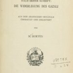تحميل كتاب Die Hauptlehren des Averroes nach seiner Schrift, Die Widerlegung des Gazali PDF ابن رشد