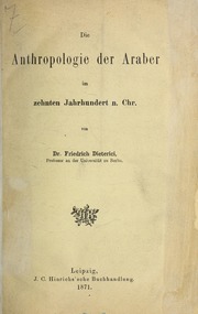تحميل كتاب Die Anthropologie der Araber im zehnten Jahrhundert n. Chr. PDF