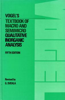 تحميل كتاب التحليل العضوي الكيفي- سلسلة كتب فوغل Vogel s Qualitative Inorganic Analysis 5th edition 1979 لبيير فوغل PDF