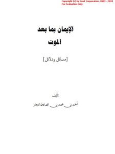 تحميل كتاب الإيمان بما بعد الموت مسائل ودلائل ل أحمد بن محمد بن الصادق النجار PDF