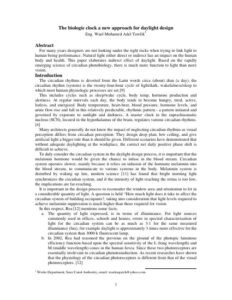 تحميل كتاب الساعة البيلوجية كمدخل لتصميم الإضاءة الطبيعية في المباني PDF