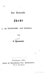 تحميل كتاب Der Reisende Jâcût als Schriftsteller und Gelehrter PDF