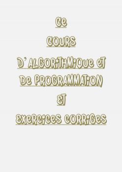 تحميل كتاب algorithm cours et exercice ل BAHADDI ABDELGHANI PDF