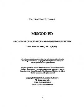 تحميل كتاب MisGod ed: A Roadmap of Guidance and Misguidance in the Abrahamic Religions Laurence B Brown MD PDF