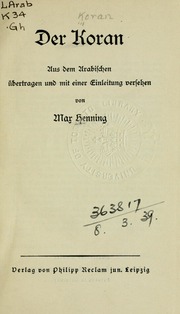 تحميل كتاب Der Koran PDF