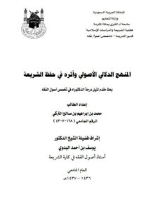 تحميل كتاب المنهج الدلالي الأصولي وأثره في حفظ الشريعة PDF محمد بن إبراهيم بن صالح التركي